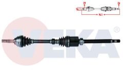 KOMPLE AKS SAG ON NISSAN QASHQAI (J10) 1.5 DCI UZUNLUK 941mm 2007-2014 39100JD52B 39100-JD52B 39100BB32B 39100-BB32B