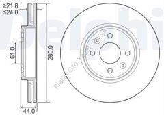 FREN DISKI ON HAVALI 280 MM DOKKER LODGY CAPTUR CLIO II III KANGO LAGUNA I MEGANE I II 402060540R 402065616R 402069518R