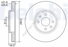 FREN DISKI ON HAVALI 280 MM DOKKER LODGY CAPTUR CLIO II III KANGO LAGUNA I MEGANE I II 402060540R 402065616R 402069518R