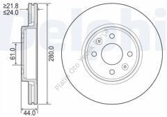 FREN DISKI ON HAVALI 280 MM DOKKER LODGY CAPTUR CLIO II III KANGO LAGUNA I MEGANE I II 402060540R 402065616R 402069518R