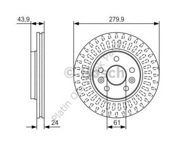 FREN DISKI ON HAVALI 280 MM 5 BIJON KANGO 7701209839 7701209989