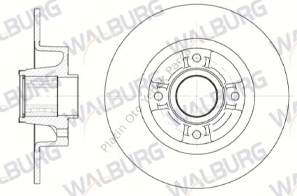 FREN DISKI ARKA DUZ MEGANE II MANYETIK ABS HALKALI 4 BIJON PORYALI-RULMANLI 7701207823 432005338R 8200038305