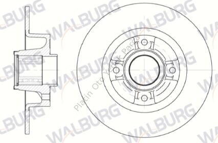 FREN DISKI ARKA DUZ MEGANE II MANYETIK ABS HALKALI 4 BIJON PORYALI-RULMANLI 7701207823 432005338R 8200038305