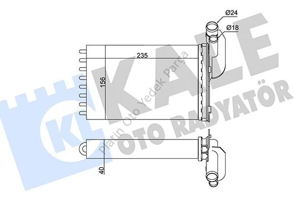 KALORIFER RADYATORU 2 SIRA AL-PL R19 CLIO KANGO MEGANE I 7701033457 7701204680