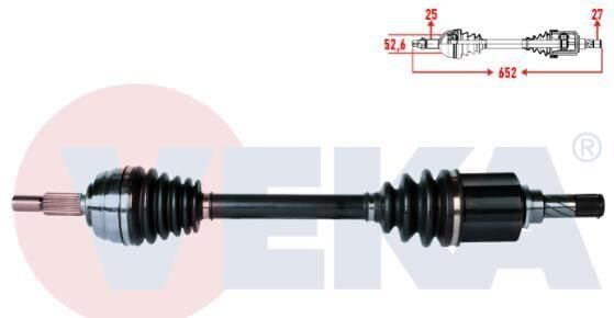KOMPLE AKS SOL ON DACIA DUSTER 1.5 DCI 4X4 UZUNLUK 652mm 2012- 391016840R 391017275R
