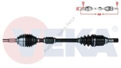KOMPLE AKS SOL ON RENAULT CLIO IV 1.2 16v UZUNLUK 666mm 2012- 391018662R