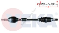 KOMPLE AKS SOL ON RENAULT CLIO IV 1.2 16v UZUNLUK 666mm 2012- 391018662R