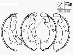 ARKA FREN BALATASI PAPUCLU LEVYELI CLIO III-MODUS 1.2-1.4-1.5DCI 05- MICRA-NOTE