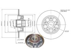 ARKA FREN DISKI RULMANLI ABS LI 260-5MM FLUENCE MEGANE III ABS OKUYUCULU 432001539R