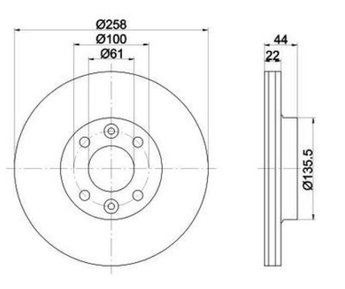 ON FREN DISKI HAVALI 259-4MM CLIO IV 1.5DCI 75HP 402062212R 402063149R