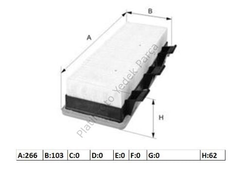 HAVA FILTRESI MEGANE KANGO TRAFIC 1.9D 7701044101