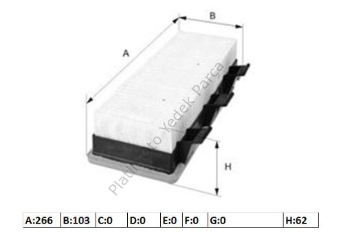 HAVA FILTRESI MEGANE KANGO TRAFIC 1.9D 7701044101