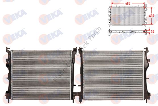 SU RADYATORU MEKANIK THALIA II 1.5 DCI M-T 2008-2014 7700436916 7701474240 7711368062 7711497455 8200245596