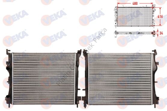 SU RADYATORU MEKANIK THALIA II 1.5 DCI M-T 2008-2014 7700436916 7701474240 7711368062 7711497455 8200245596