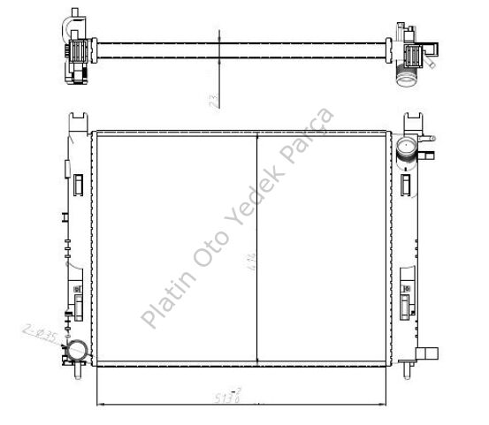 SU RADYATORU 26MM(MEKANIK) CLIO IV 1.2 1.5 DCI 214107326R 214102590R 214101612R 214100055R