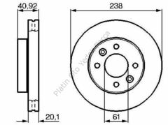 FREN DISKI ON KUCUK KANALLI CLIO II KANGO II LOGAN R19 R21 MANAGER SYMBOL THALIA 7701204286