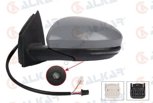 DIS DIKIZ AYNASI SOL ELEKTRIKLI ISITMALI ASTARLI OTOMATIK KATLANIR SINYALLI 11 PIN 963664523R 963027851R 963737470R 963012196R 963742692R