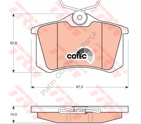 ARKA FREN BALATASI DISK MEGANE II LAGUNA 1H0698451B 191698451C 8E0698451B