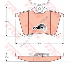 ARKA FREN BALATASI DISK MEGANE II LAGUNA 1H0698451B 191698451C 8E0698451B