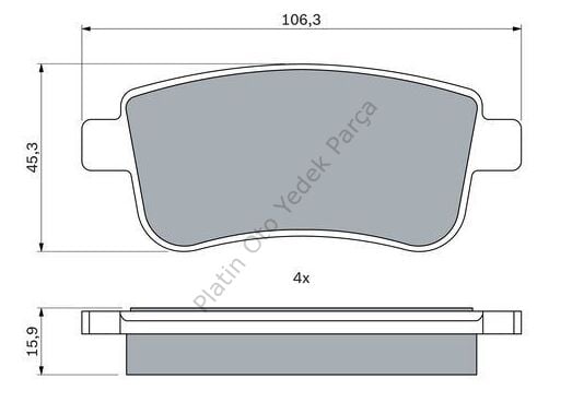 FREN BALATASI ARKA 09> FLUENCE MEGANE III IV 440604694R 440601416R 440603163R 440603558R 440604694R