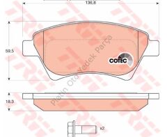 ON FREN BALATASI DISK WVA 23930 MEGANE II 1.5DCI 1.9DCI 7701207184