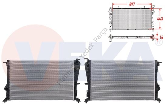 SU RADYATORU BRAZING MEGANE IV 1.5 DCI EURO 6 214100358R 214102845R