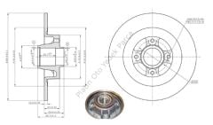 ARKA FREN DISKI RULMANLI 270-4 MEGANE II SW 1.4I 1.5DCI1.6I 1.9DCI 2.0I-SCENIC II 03> 432004943R 7701207898 7701207898S 8671018107