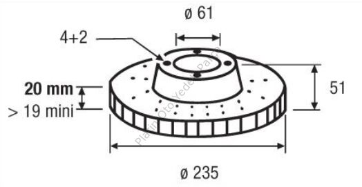 ON FREN DISKI HAVALI 235MM SOLENZA