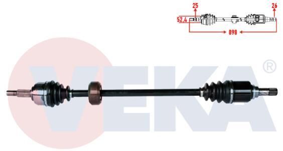 KOMPLE AKS SAG ON DOKKER 1.5 DCI UZUNLUK 898mm 2012- 391002807R 391006130R 391006276R 391002167R