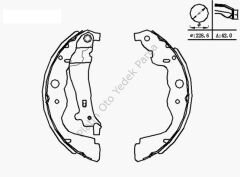 ARKA FREN BALATASI PAPUCLU LEVYELI LOGAN 1.5DCI-1.6 16V MCV 7701210109